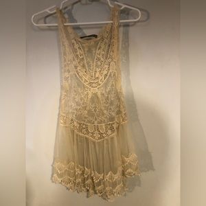 Lacey white cover up